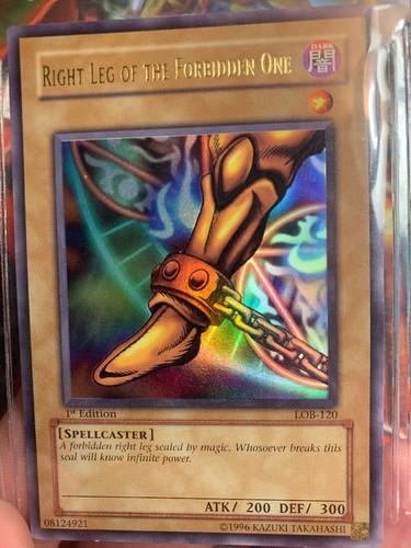 Yugioh 1st Ed. LOB Right Leg Of The Forbidden One NM/M