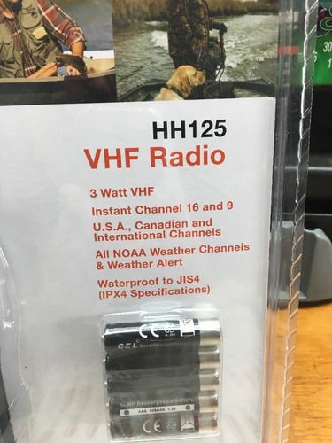 Cobra Handheld HH125 3W VHF Marine Radio NOAA US Canadian Waterproof JIS4