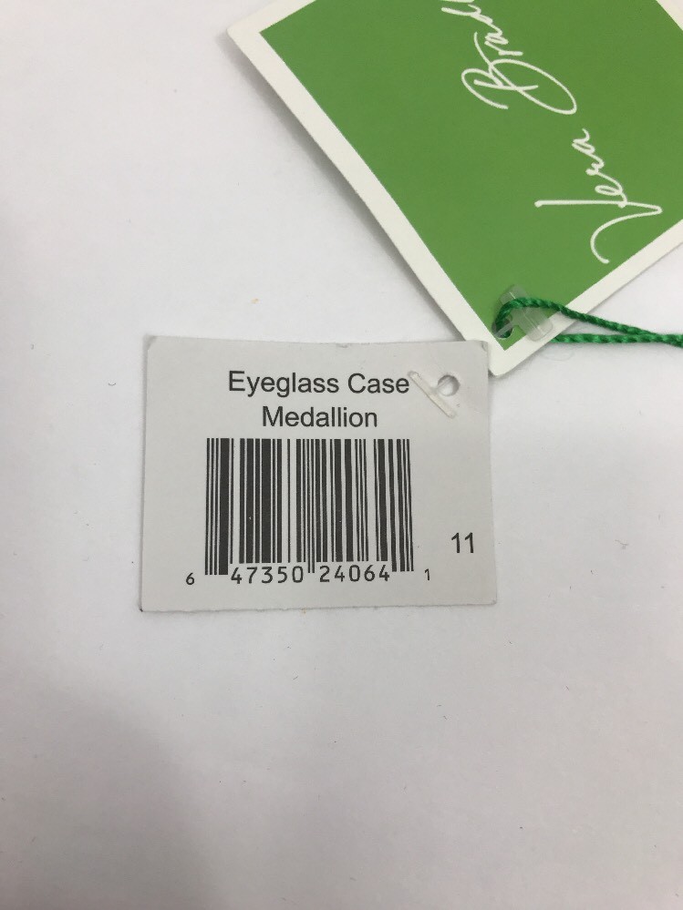 VERA BRADLEY Single Eyeglass Case MEDALLION Quilted Retired Plum Gold Red White