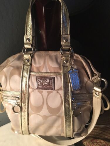 Coach gold poppy sateen F0969-13843 shoulder bag | eBay