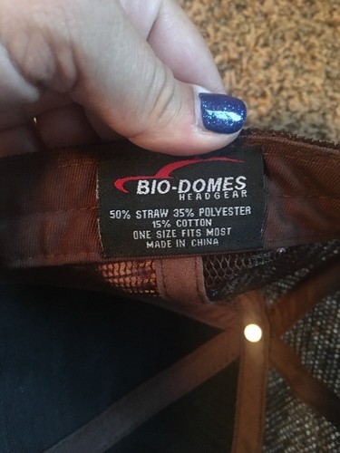 Corona Straw Brown Pink Baseball Cap Hat