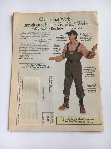 L L BEAN 1995 Fly Fishing Catalog Vintage