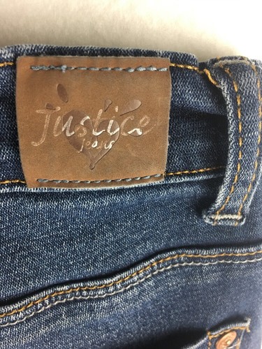 Justice Girl's Jeans Size 12S Simply Low Stretch Dark Wash Bootcut  J1