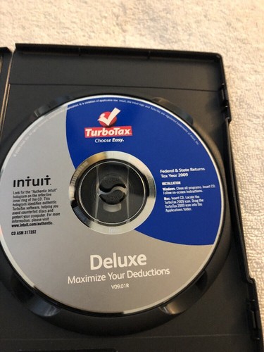 Intuit Turbo Tax 2010 Deluxe Federal &State Returns