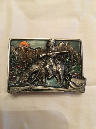 VERY RARE VERY COLLECTABLE Vintage 1982 THE AMERICAN FRONTIER 3D Belt Buckle