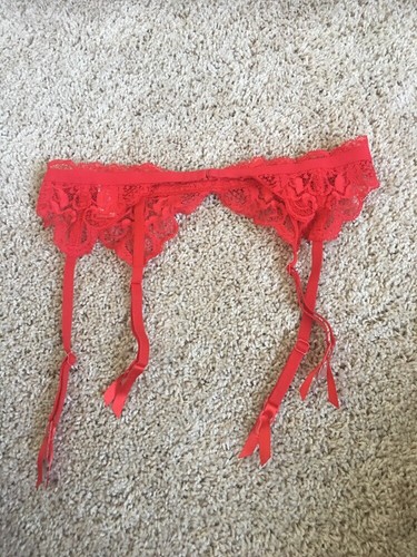 Victoria's Secret Red  Lace Garter Size XS/S
