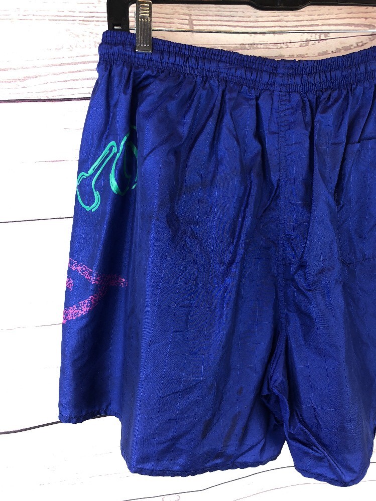 Vintage Umbro Adult XL Blue Green Pink Nylon Soccer Shorts 5b4