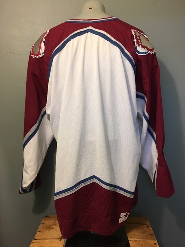 Vtg 90s Starter Colorado Avalanche NHL Hockey Jersey Mens XXL Uniform Shirt Sewn