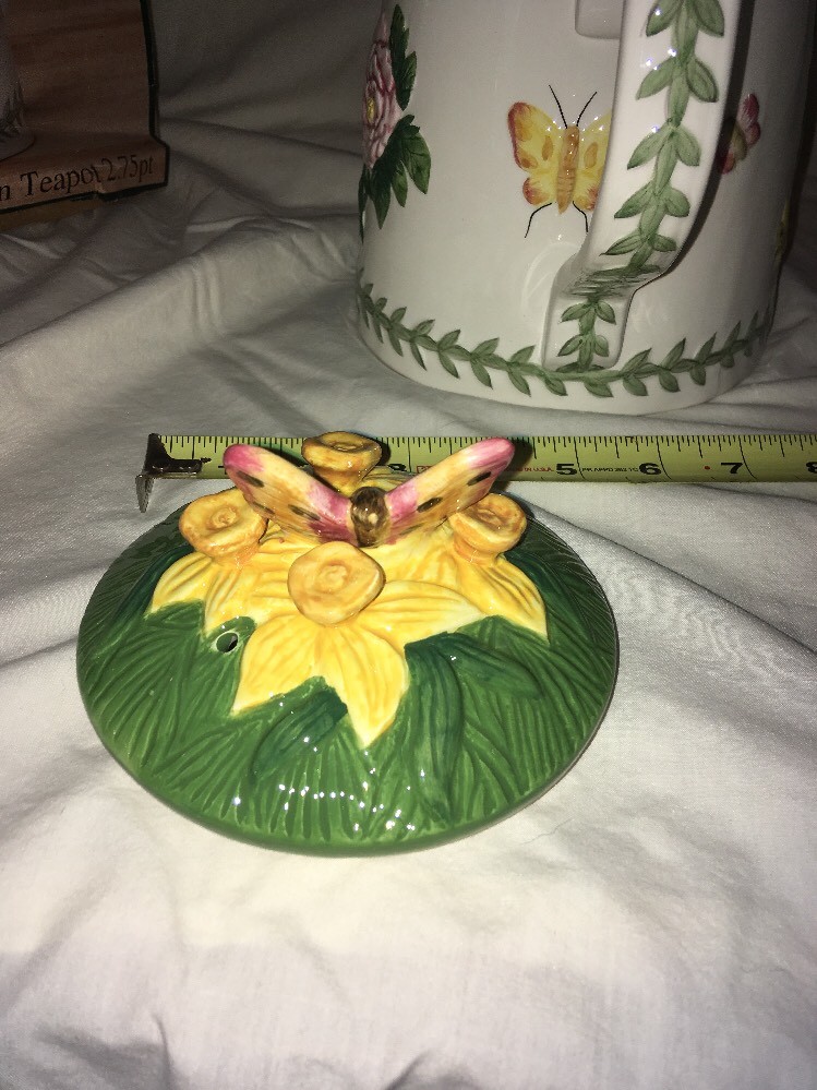 Portmeirion Ceramic Botanic Watering Can Teapot 2.75 pt.