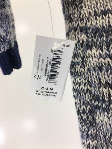 OLD NAVY INFANT GIRL OPEN CARDIGAN SWEATER NAVY MARL SIZE 0-3M NWT