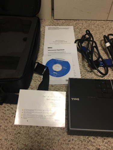 Dell M209X Projector In Case With Remote, Manuals & Cords