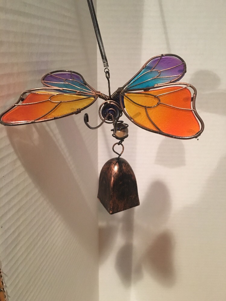 Butterfly Wind Chime w/ Copper Bell Yard Garden Outdoor Living Home Decor