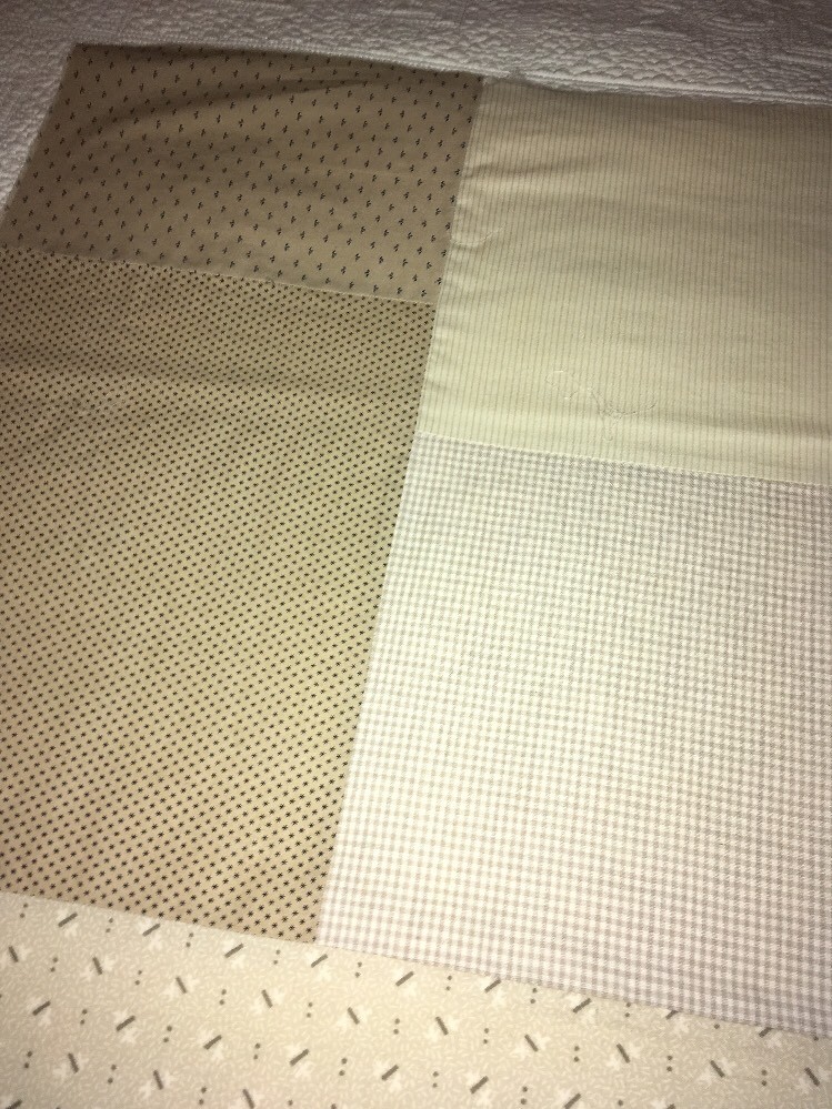 Tan/Beige QUILT TOP  FOR QUILTING  APPLIQUES PRIMITIVE  LOT B