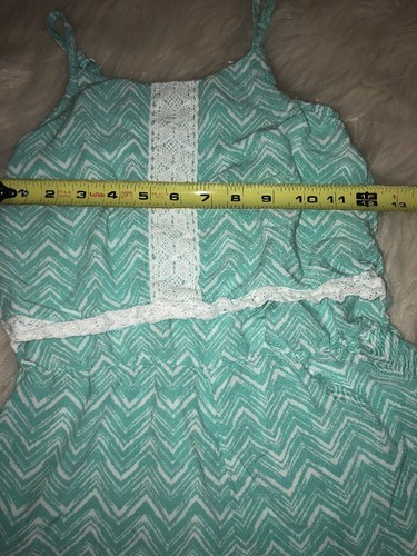 Simply Styled By Sears Girls Chevron Lace Shorts Romper 10 12 M B7
