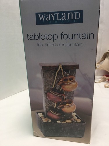 Wayland Square Tabletop Fountain Four Tiered Urns Fountain