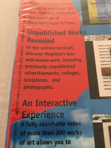 The Mystery Of Magritte CD ROM Mac/Windows New and Factory Sealed