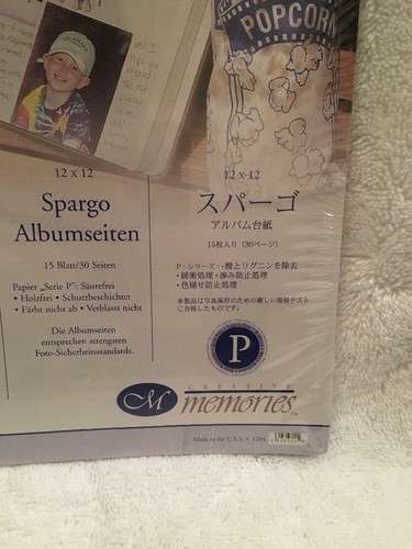 Creative Memories Spargo Scrapbook Refill 12x12 pages - 15 Sheets/30 Pages NEW