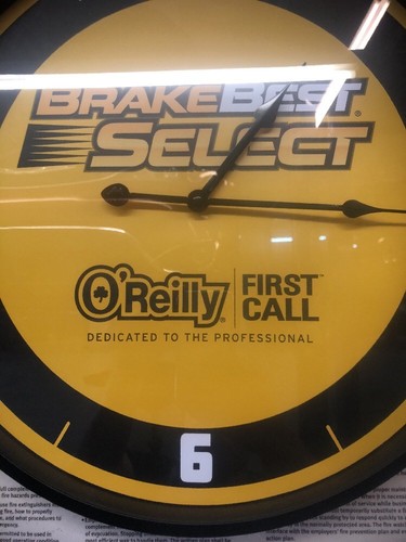 O’Rillys Auo Parts Shop Clock Rare Big 17 X17 Brake Best Select Wow