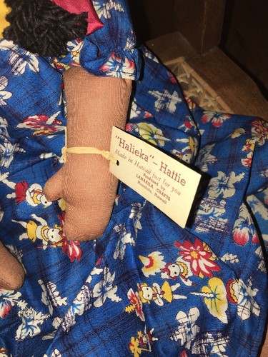 Vintage Hawaiian Cloth Doll Hattie Lanakila Crafts Hawaii Souvenir 20