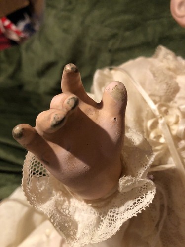 Antique doll Kestner baby doll JDK cute Hilda with old dress 22 Inches 1070