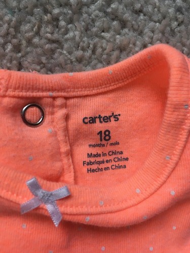 Carter's 18m Girl Pink And Orange Rompers!
