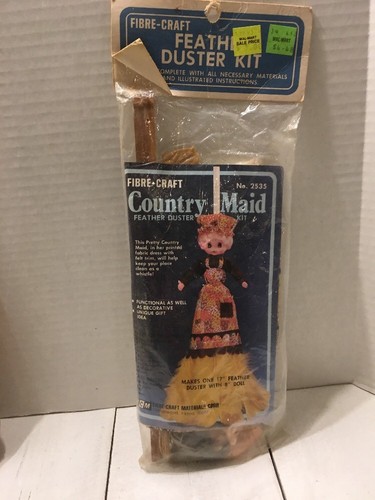 Rare Fibre Craft Country Maid Feather Duster Kit Lot Of 2 New In Package