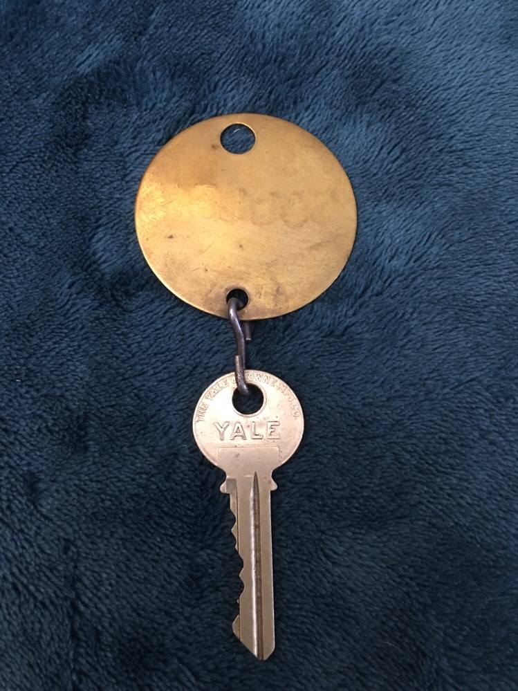 Vintage Brass Tag Antique Ship Key Tag GALLEY Industrial Nautical Key chain Ring