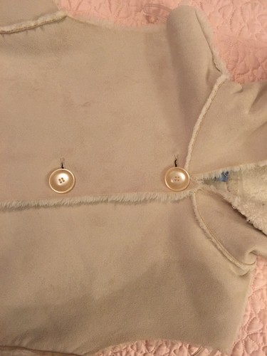 Frost Vest Faux Fur Shearling Ivory Cream Winter White Ladies Sz Medium 8 10 12