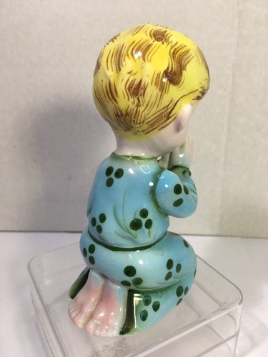 Little Boy Kneeling Praying  Figurine Japan
