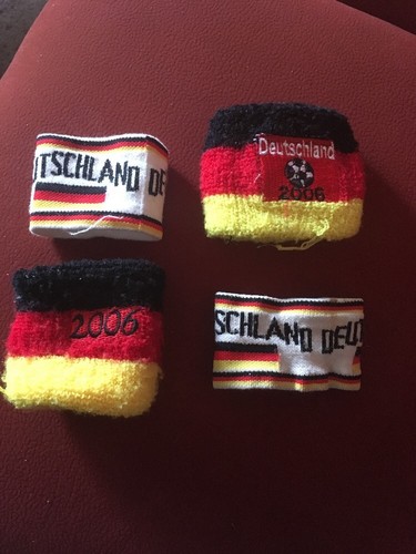4 x Schweißbänder Deutschland Schweißband Fahne EM WM Fanartikel