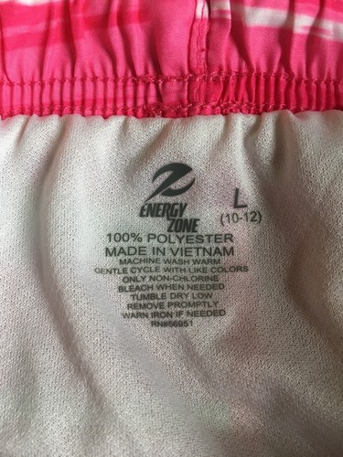 Girls Pink Energy Zone Athletic Shorts Size L New