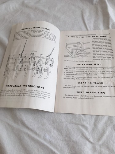 John Deere Operators Manual Independent Spring - Tooth Harrow Section LH1040