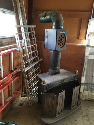 VTG ANTIQUE Hearth Craft HOME WOOD STOVE Electric Magic Heat Blower GARGOYLE