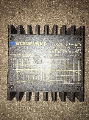 Old school Blaupunkt BSA-40ms Car stereo amplifier 40wa 20x2 Porsche BMW Ferrari