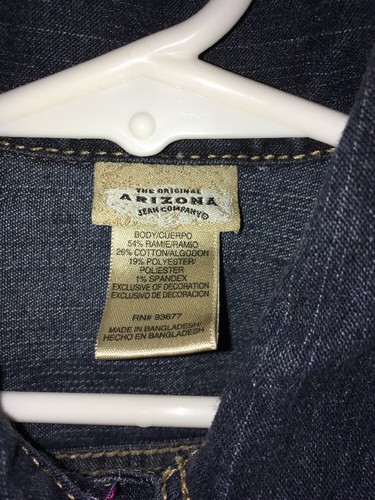 Arizona Denim Jacket With Pink Flower Size 3T