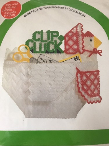 Chicken Coupon Holder Plastic Canvas Kit Clip Cluck Hen kitchen couponing