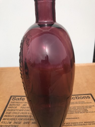 Rare The Father of His Country Bottle Antique Decorative Brown Glass Bottle