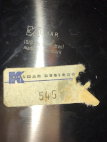 Vintage Kalamar 18-8 Stainless Steel Round Serving Platter & Bowl Made Denmark