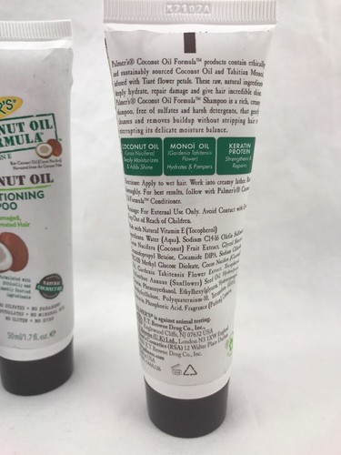 Lot 3 Palmer's Coconut Oil Formula Conditioning Shampoo 1.7 fl oz Travel Size