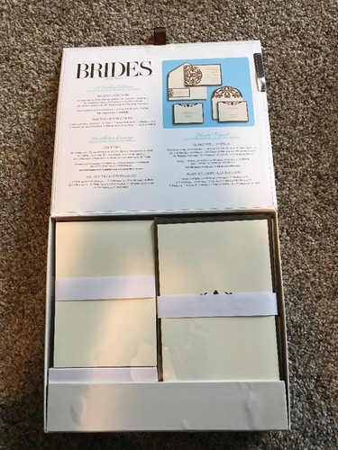 LOT OF 2 BRIDES DELUXE INVITATION KITS 30 EACH BROWN IVORY FLOURISH NIB