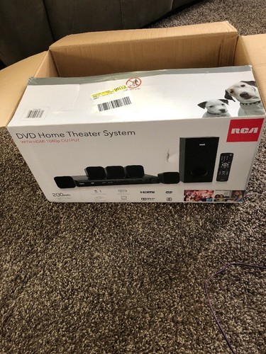 RCA 200W 5.1 Home Theater Surround Sound System/DVD Player, Aux and MP3 Inputs