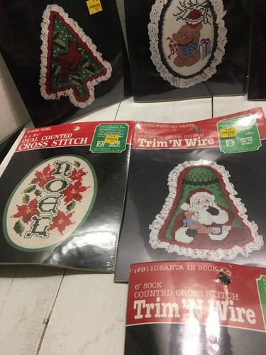 NIP 1986 DESIGNS FOR THE NEEDLE OVAL COUNTED CROSS STITCH KIT Lot Christmas