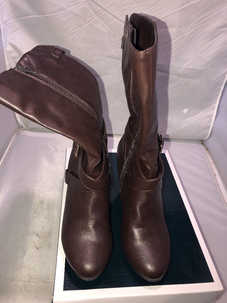 Karen Scott Violett Women  Round Toe Brown Mid Calf Boot US Shoe Size 8