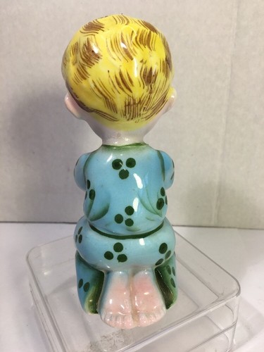 Little Boy Kneeling Praying  Figurine Japan