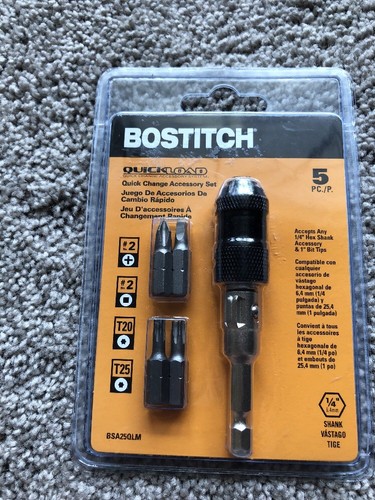 5-Piece Compact Quick Load Accessory Set by Bostitch - New - High Quality Tool!