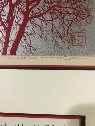 HAKU MAKI Japanese Woodblock print ARTIST PROOF 2/3 RARE Signature Plate