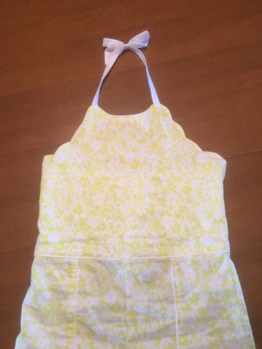 JANIE AND JACK GIRL'S ADORABLE HALTER STYLE  BACK SHORTS ROMPER, SZ 10 RETRO