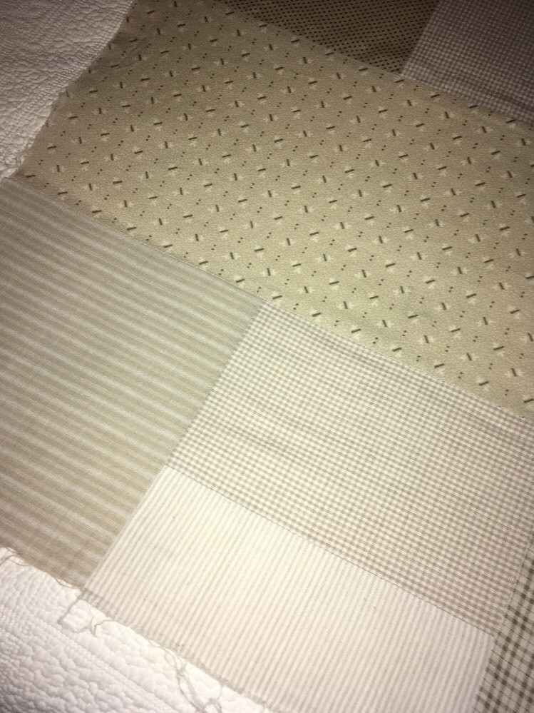 Tan/Beige QUILT TOP  FOR QUILTING  APPLIQUES PRIMITIVE  LOT B