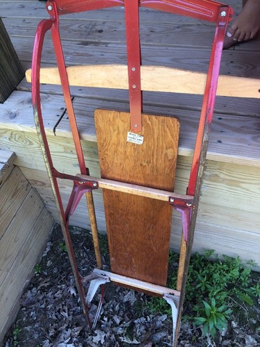 REDUCED yankee clipper sled Flexible Flyer Farm Vtg Wood Antique Plane 545 Decor