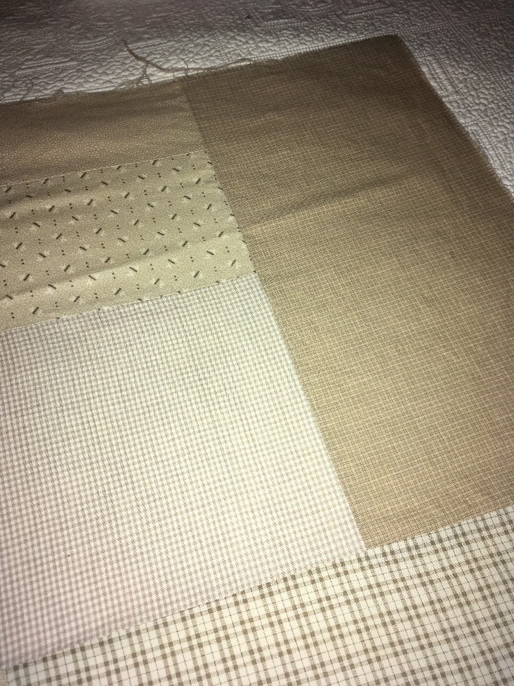 Tan/Beige QUILT TOP  FOR QUILTING  APPLIQUES PRIMITIVE  LOT B